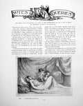 Antique Old Print Notes Queries Unitentified Engraving PaintingPages 1918
