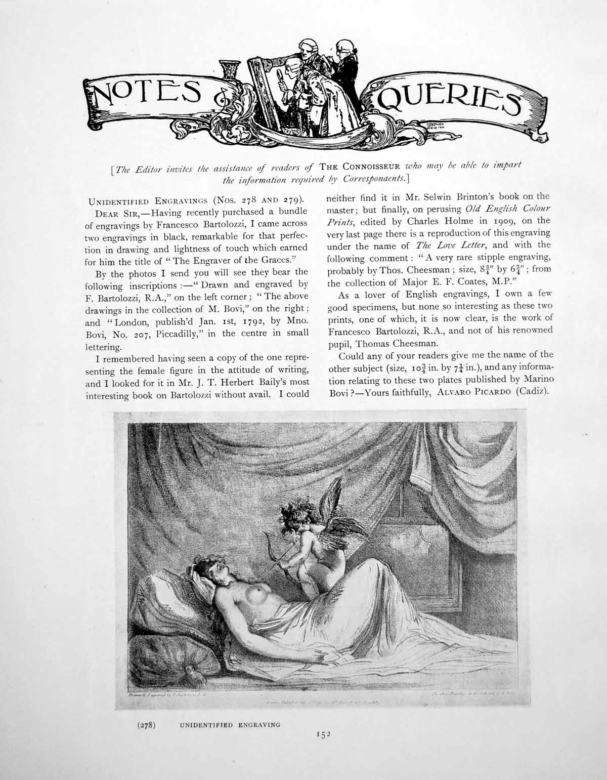 Antique Old Print Notes Queries Unitentified Engraving PaintingPages 1918