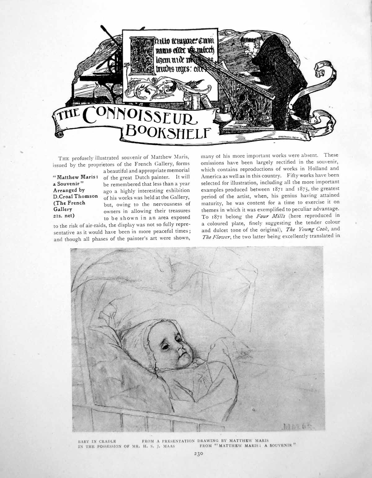Antique Print Books Matthew Marias Baby Cradle Kings ChildrenPages 1918