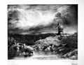 Antique Print The Windmill J Linnell National Gallery Cattle In Water 1918 20th