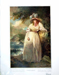 Old Vintage Print Constancy Lady Painted G Moreland Engraved W Ward 1918 20th