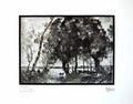 Antique Print Landscape Jbc Corot Frick Collection Trees Cattle Water 1918 20th