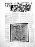 Antique Old Print Art Notes Sampler Thomas Toft Dish Pew GroupPages 1918