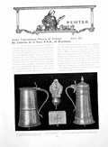 Antique Old Print Some Uncommon Pieces Pewter Part Iii FlagonPages 1918
