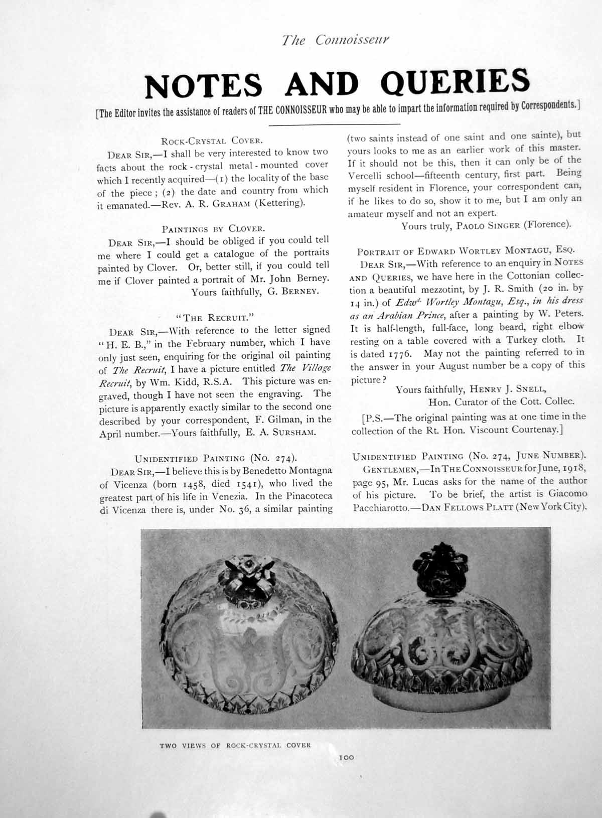 Antique Old Print Notes Queries Rock-Crystal Cover C9Th GospelsPage 1918