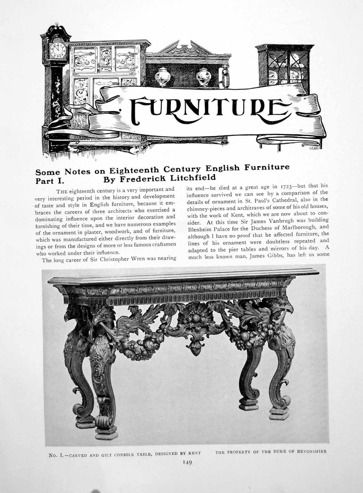 Antique Print Notes On Eighteenth Century English Furniture IPages 1918