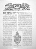 Old Vintage Print Service Heraldry Commemmoration Great WarPages 1918