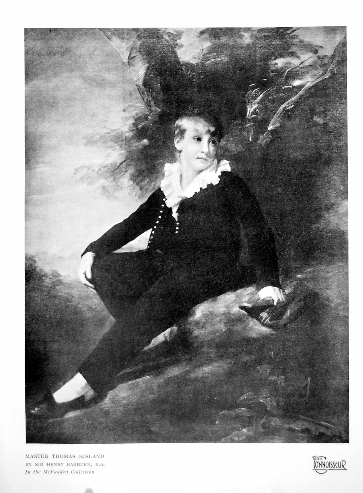 Original Old Vintage Print Master Thomas Bisland By Sir Henry Raeburn 1918 20th