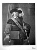Old Vintage Print A Standard Bearer Buttoned Uniform Sash Waist Hat 1918 20th