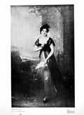 Antique Old Print Miss Mellon Jm Masquerier Walking Hing Papers Outside 1918