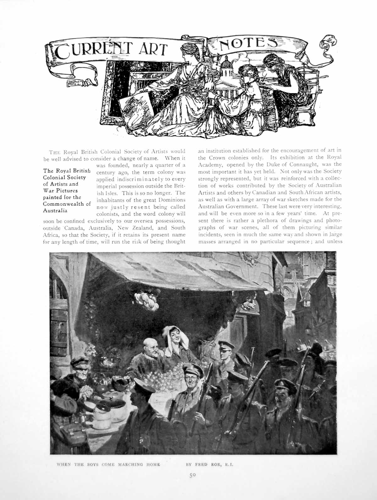 Antique Print Art Notes When Boys Come Marching Home War PicsPages 1919