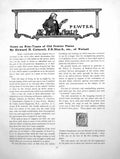 Antique Old Print Notes On Rim-Types Pewter PlatesExamplesPages 1919