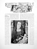 Old Print Art Notes Flemish Primitive Virgin ChildAngelsPages 1919