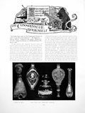 Old Print Bookshelf Curios In Glass Celadon-Glazed Wine-JugPages 1919