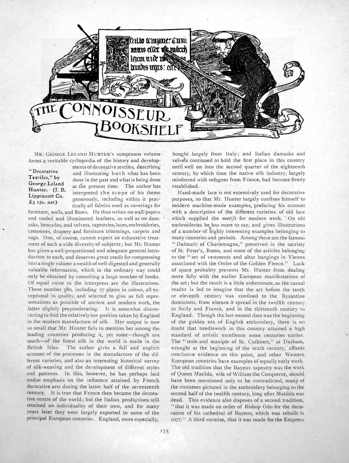 Old Print Bookshelf Paten Bread Dish With Tuulip DecorationPages 1919