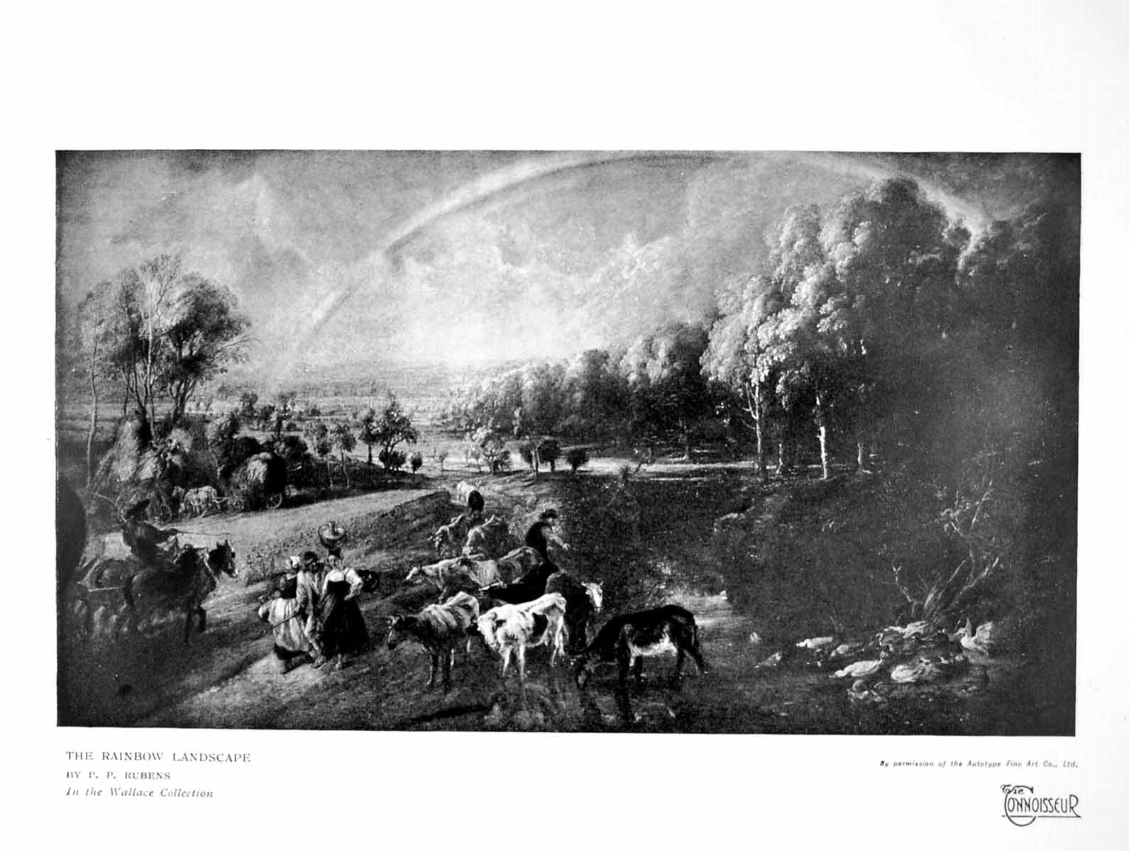 Old Vintage Print The Rainbow Landscape Pp Rubens Wallace Collection 1919 20th
