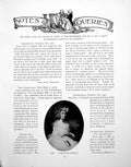 Old Vintage Print Notes Queries Unidentified Portrait TabardPages 1919