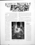 Antique Old Print Current Art Notes Restoration Rankin HuntsmanPages 1919