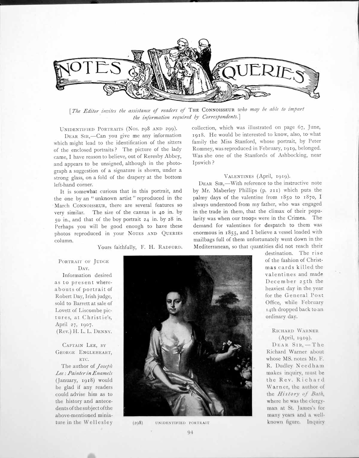 Old Print Notes Queries Unidentified Portraits Christ TemplePages 1919