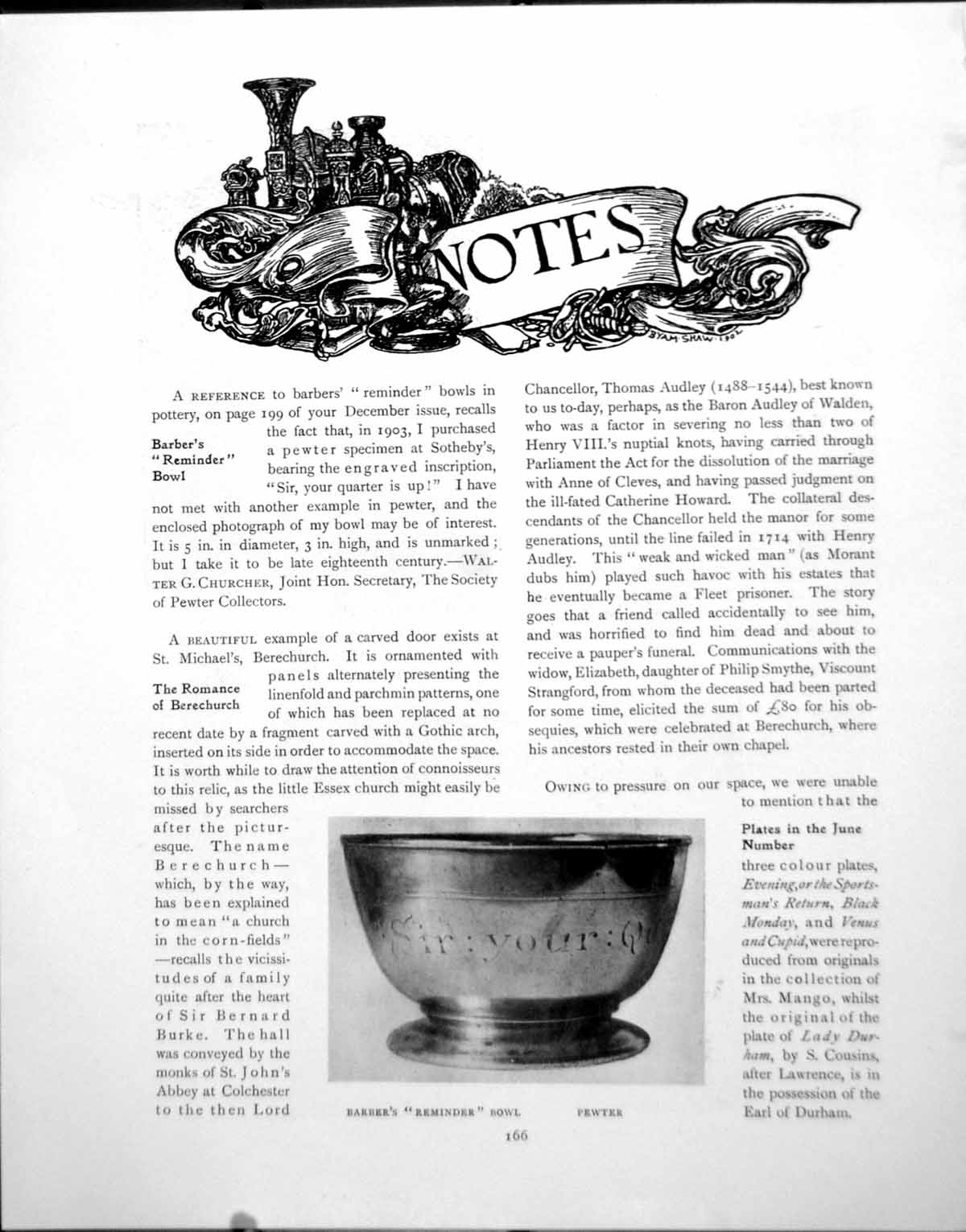 Antique Old Print Barber'S Reminder Bowl Unidentified PortraitsPage 1919