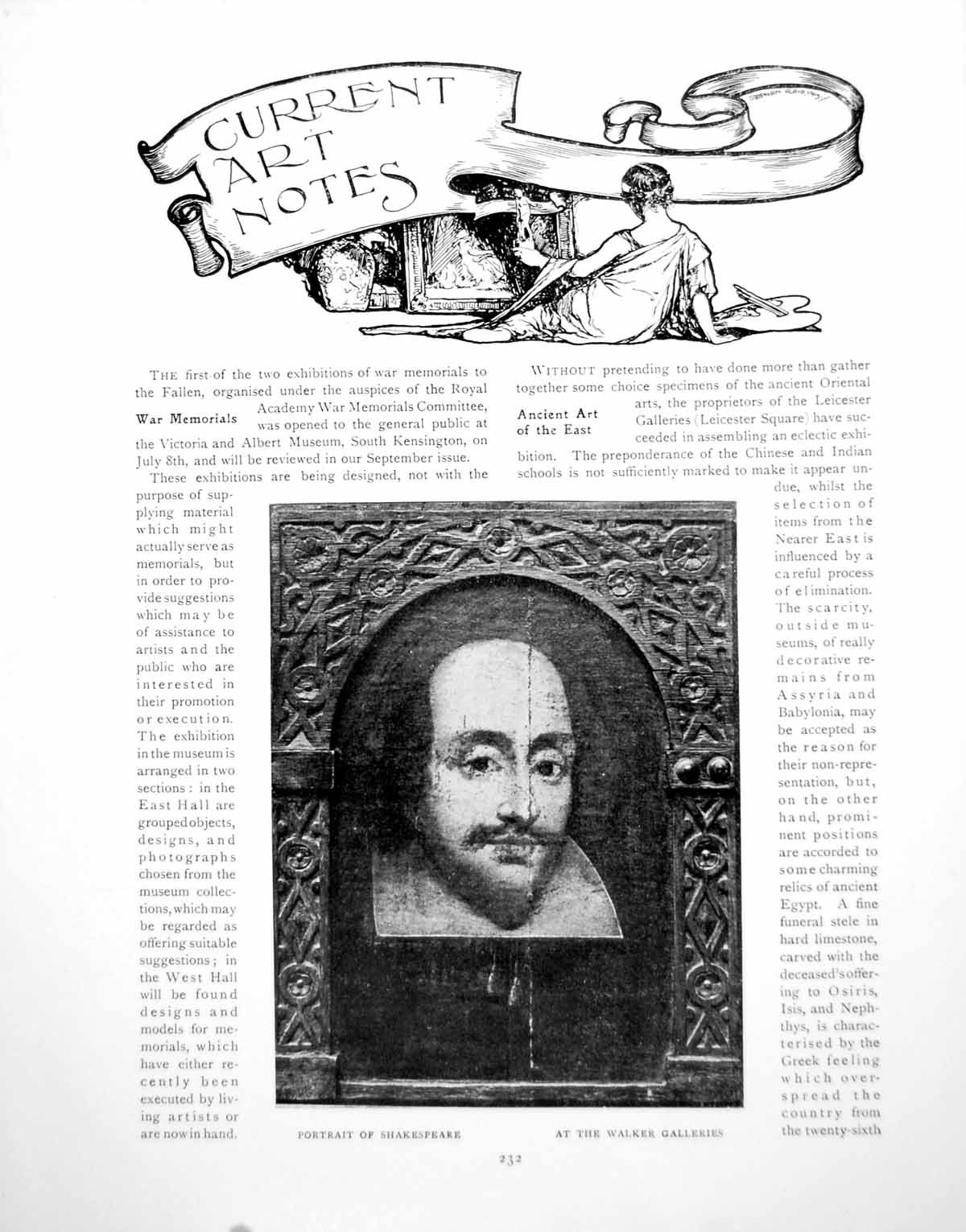 Antique Old Print Art Notes Portrait Shakespeare Mameluke HorsePages 1919