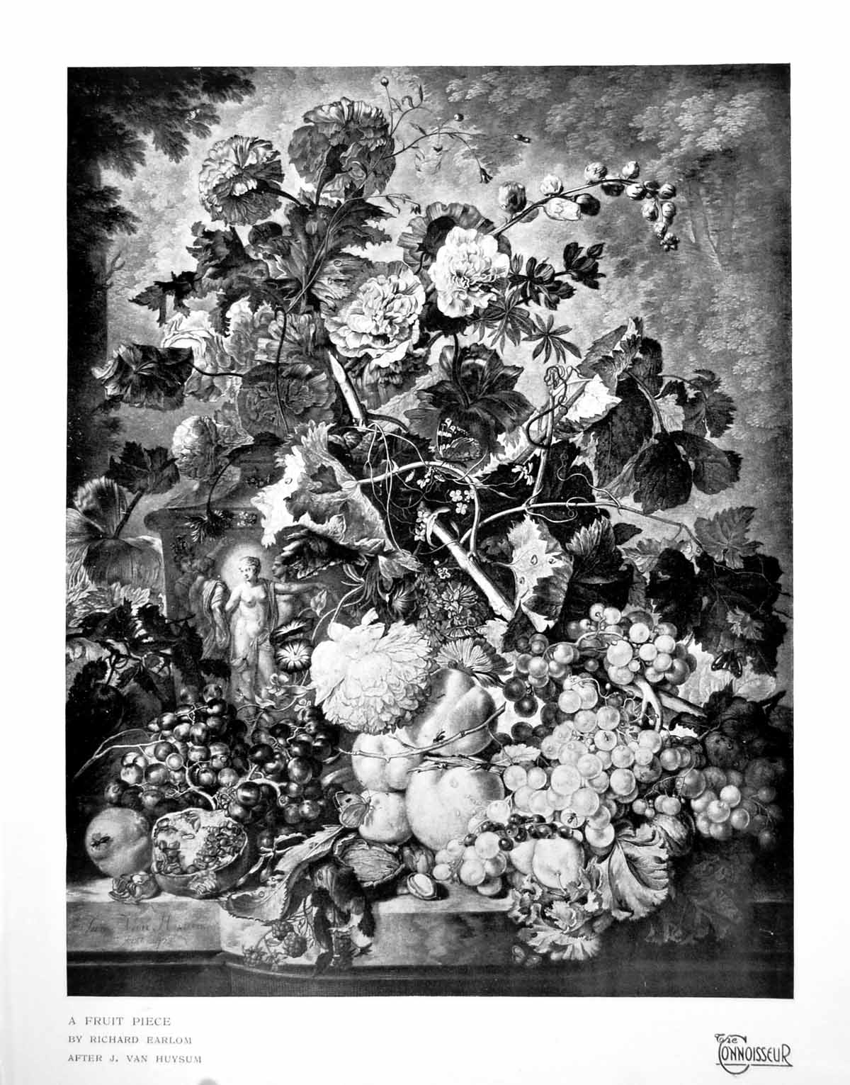 Old Vintage Print A Fruit Piece By Richard Earlom After J Van Huysum 1919 20th