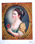 Original Old Vintage Print Les Roses By Francois Boucher Lady Hing Flowers 1919