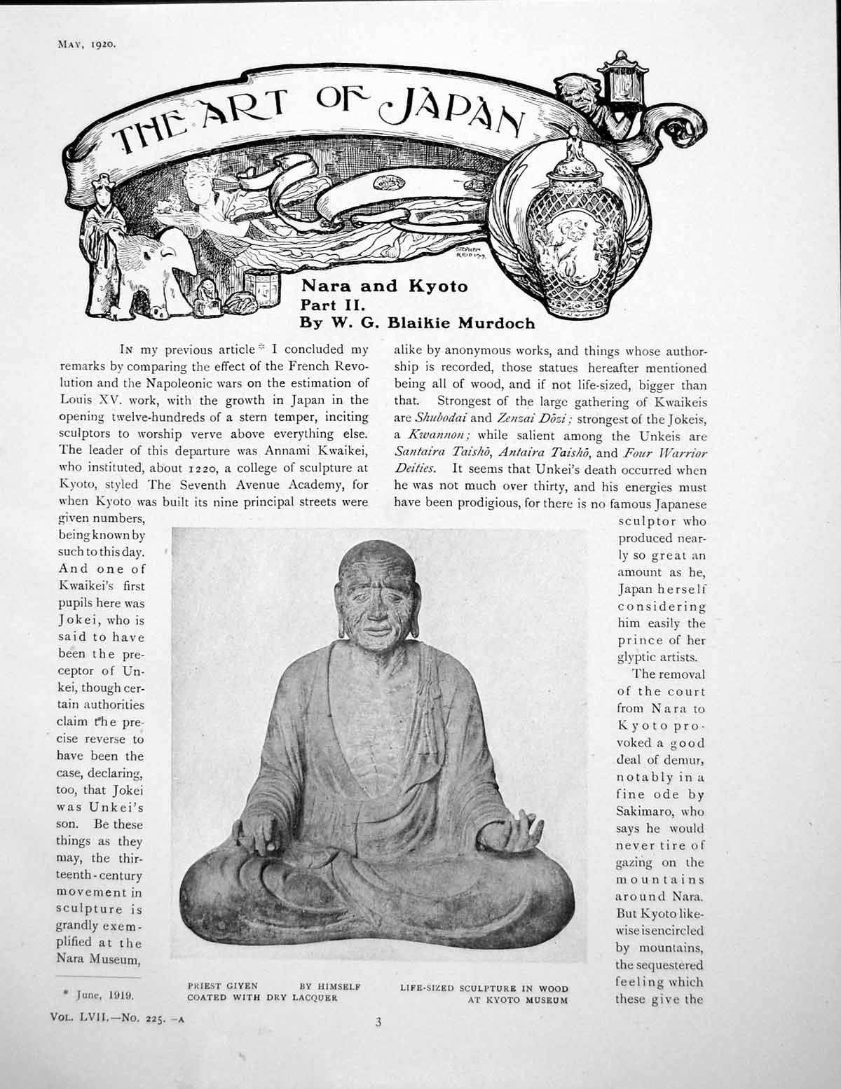Original Old Vintage Print Art Japan Nara And Kyoto Part Ii PriestPages 1920