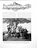 Old Vintage Print Bookshelf John Zoffany Group Maria WalpolePages 1920