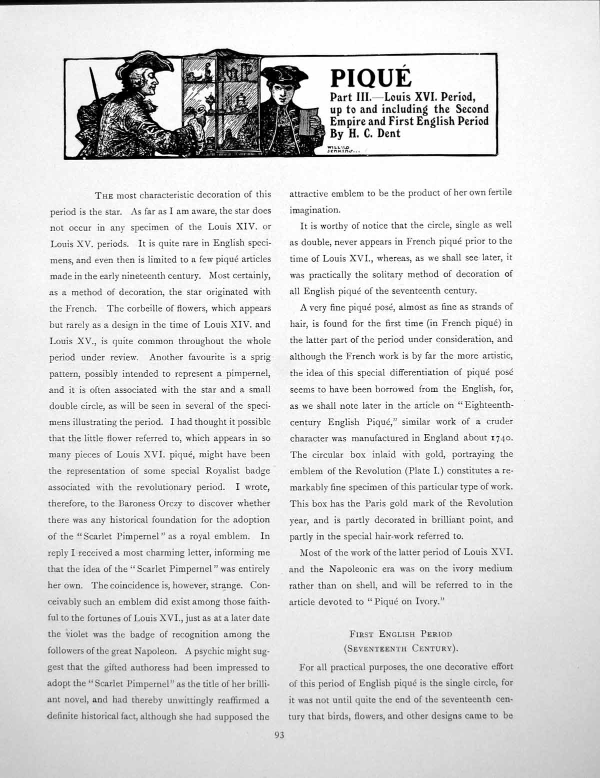 Old Pique Part Iii Louis Xvi 2Nd Empire 1St English PeriodPages 1920