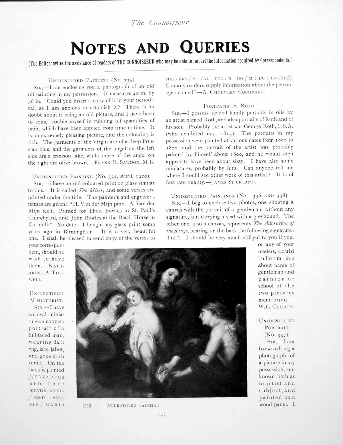 Antique Old Print Notes Queries Unidentified Painting Roman LampPage 1920
