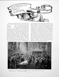 Antique Old Print Art Notes Royal Academy Recruiting GuildhallPages 1920