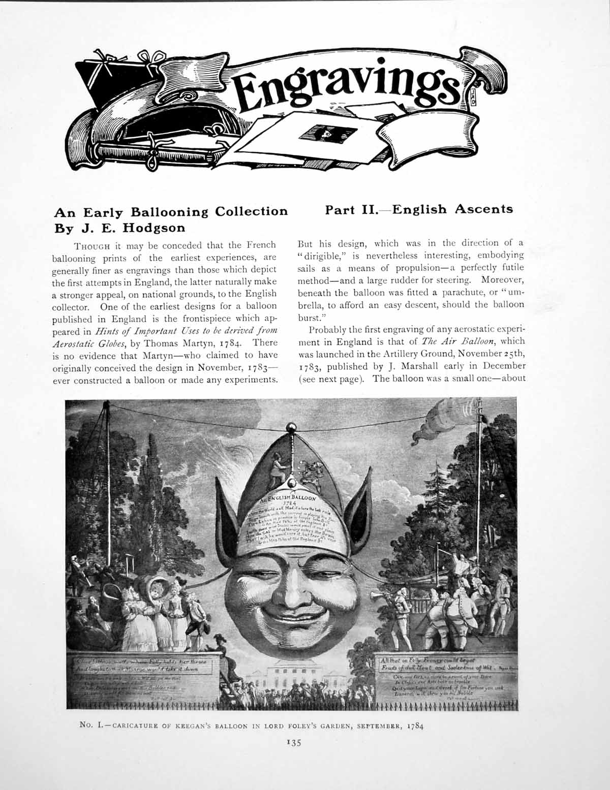 Old Print Early Ballooning Collection Pt Ii English AscentsPages 1920