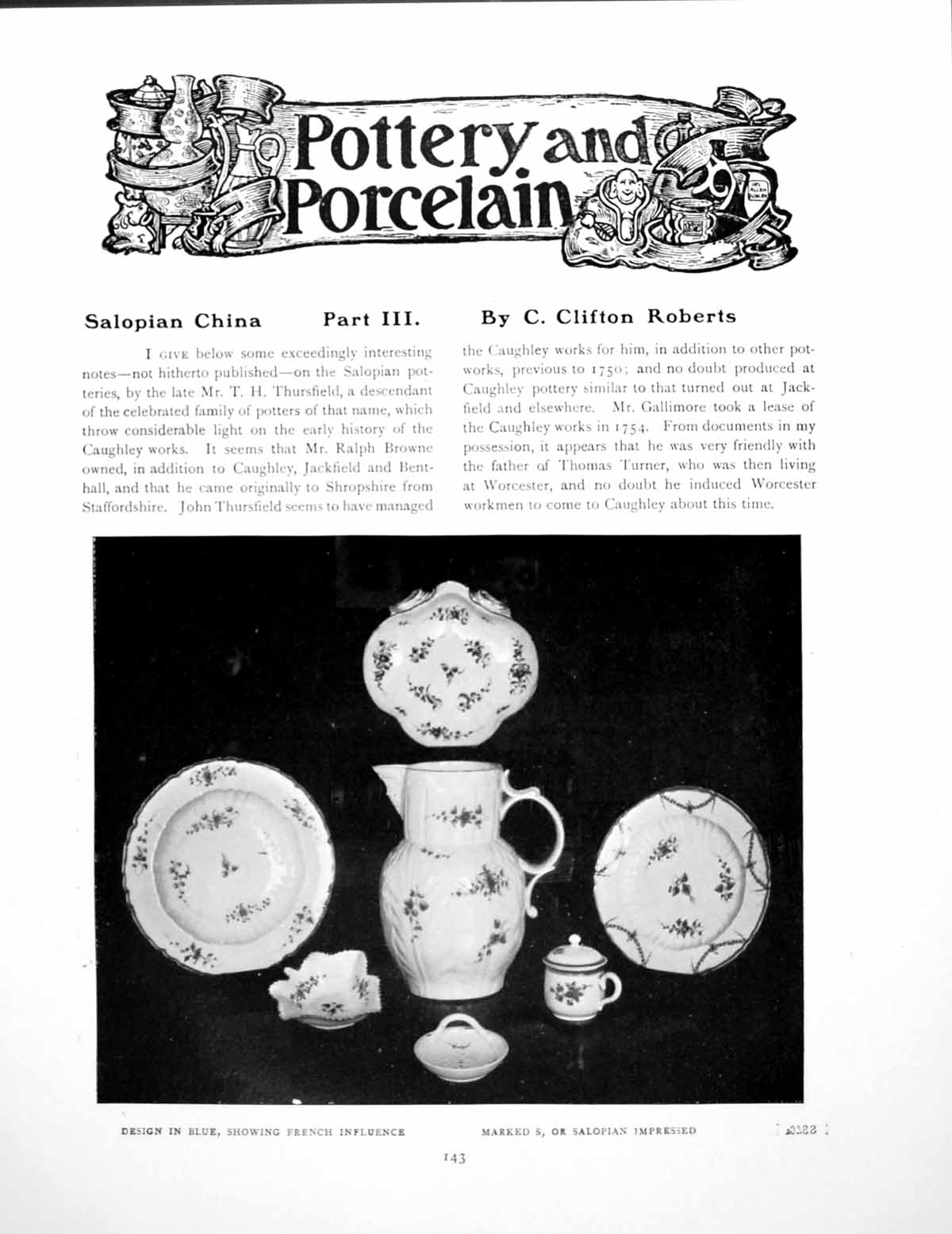 Antique Print Salopian China Part Iii Design French InfluencePages 1920