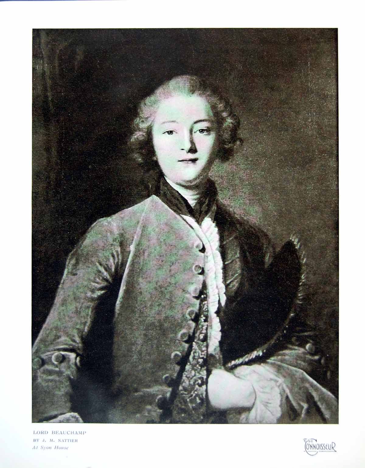 Original Old Vintage Print Lord Beauchamp By Jm Nattier At Syon House 1920 20th