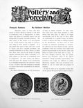 Antique Old Print French Pottery Dish Tile Englefontaine DesvresPages 1920