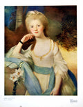 Old Mary Hatfield By J Wright Lady Lilies White Dress Blue Sash 1920 20th