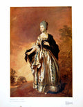Old Vintage Print Portrait A Lady By Gainsborough Dupont Black Wrap 1920 20th