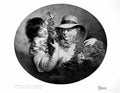 Old Print Peasants With Fruit And Flowers Jb Michel After Mw Peters 1920 20th