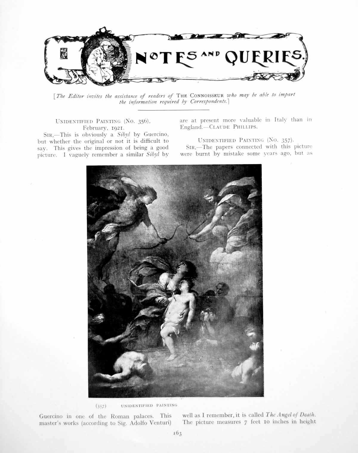 Antique Print Notes Unidentified Paintingunidentified PortraitPage 1921