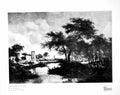Old Vintage Print Landscape With Ruin M Hobbema Wallace Collection 1921 20th