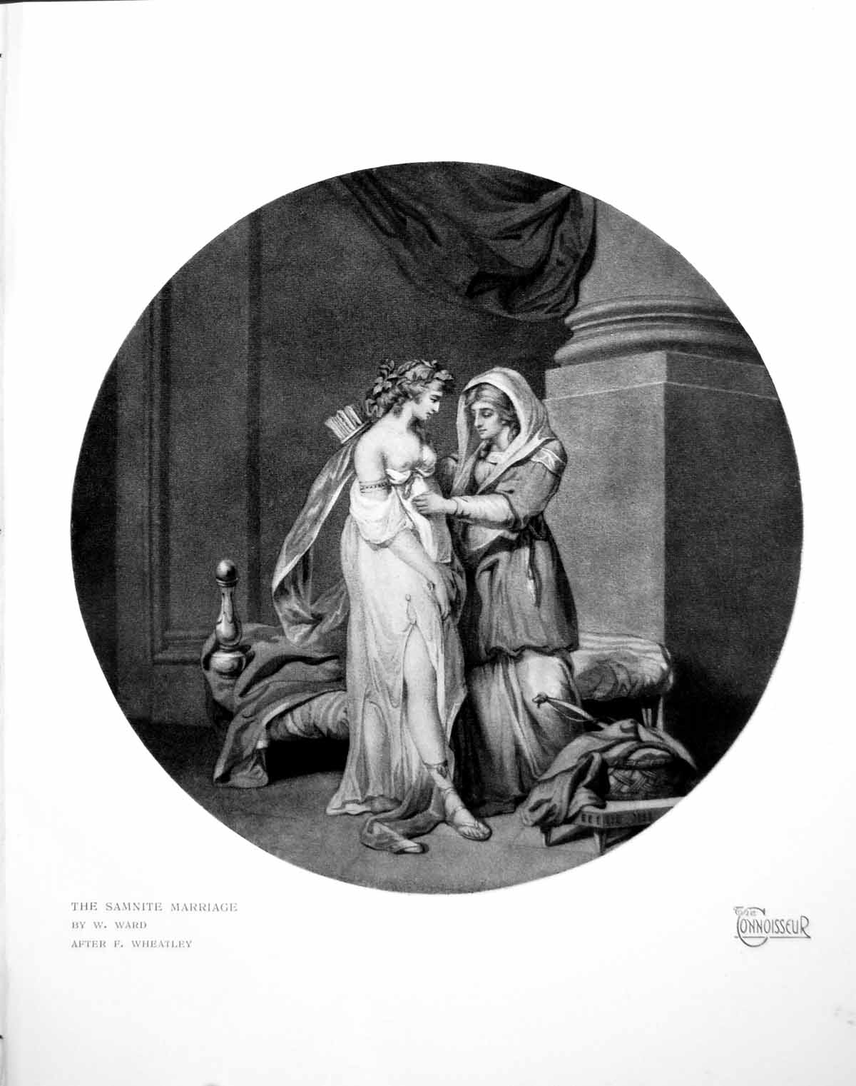 Original Old Vintage Print The Samnite Marriage By W Ward After F Wheatley 1921