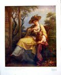 Antique Print Self Portrait Angelica Kauffmann Possession Duke Rutland 1921