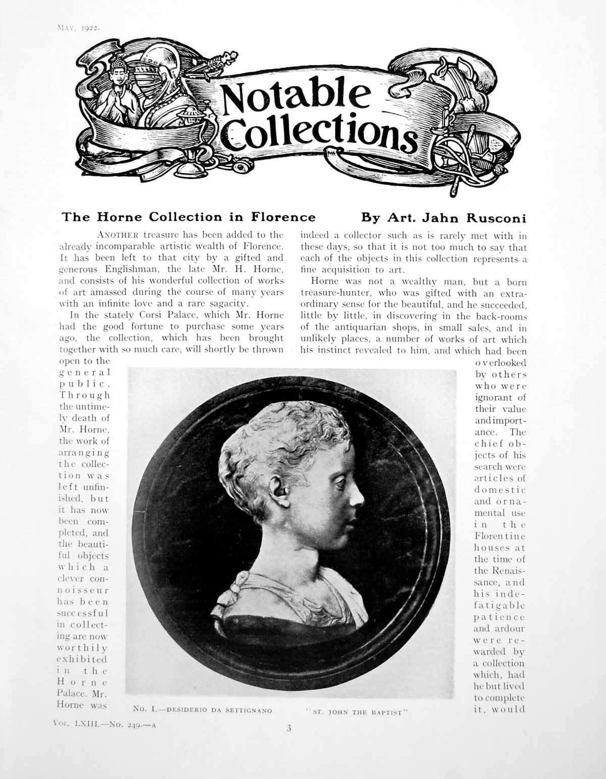 Old Print The Horne Collection In Florence St. John The BaptistPges 192