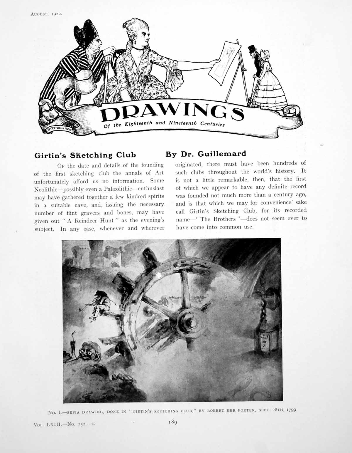 Old Girtin'S Sketch Club Sepia Drawing Porter UnderwoodPages 1922