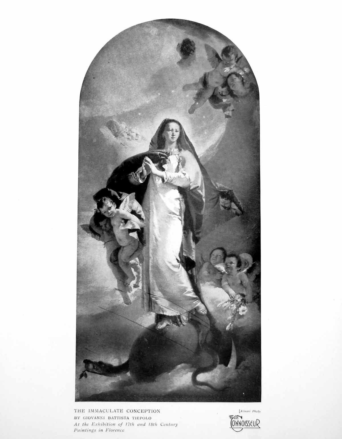Antique Old Print The Immaculate Conception Giovanni Battista Tiepolo 1922 20th