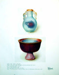 Antique Print Chun Yao Sung Dynasty Vase Stem Cup Early Ceramics China 1922