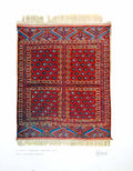 Antique Print A Yomud Turkoman Portiere Rug Early Nineteenth Centurey 1922 20th