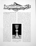 Old Print Bookshelf Chalice Panelling Tolleshunt D'Arcy HallPages 1923