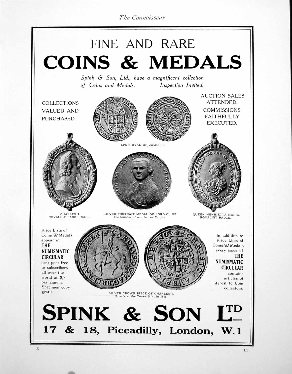 Old Print Fine Rare Coins Medals Charles 1St Bonaparte EstatePage 1923